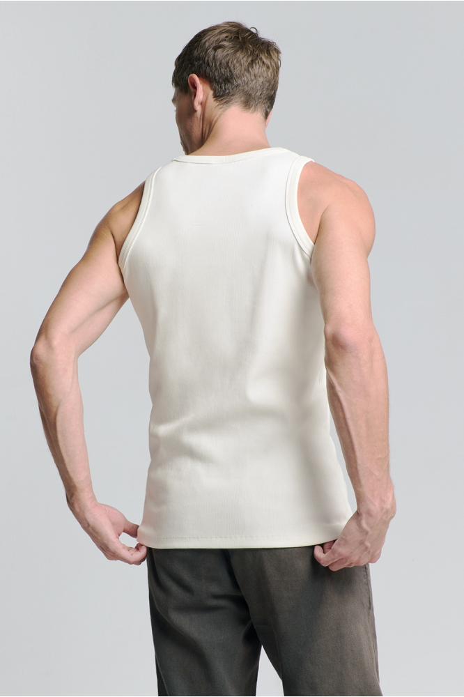 GERIBBELDE SINGLET 28350480 011 OFF WHITE